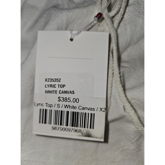 Xirena Lyric Top White Canvas Size Small Cotton Oversized Embroidered Blouse New - Picture 9 of 16